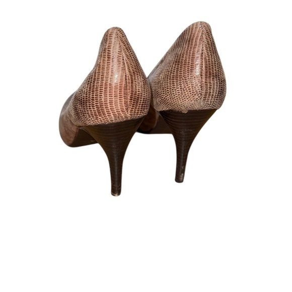 Jessica Simpson Textured Tan Heels Callie Classic 7.5 - Picture 3 of 6